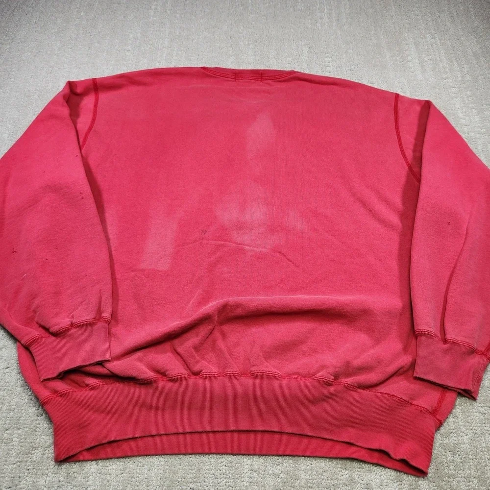 Vintage Polo Ralph Lauren Sweatshirt Men XL‎ Red Crewneck Distressed 90s 80s